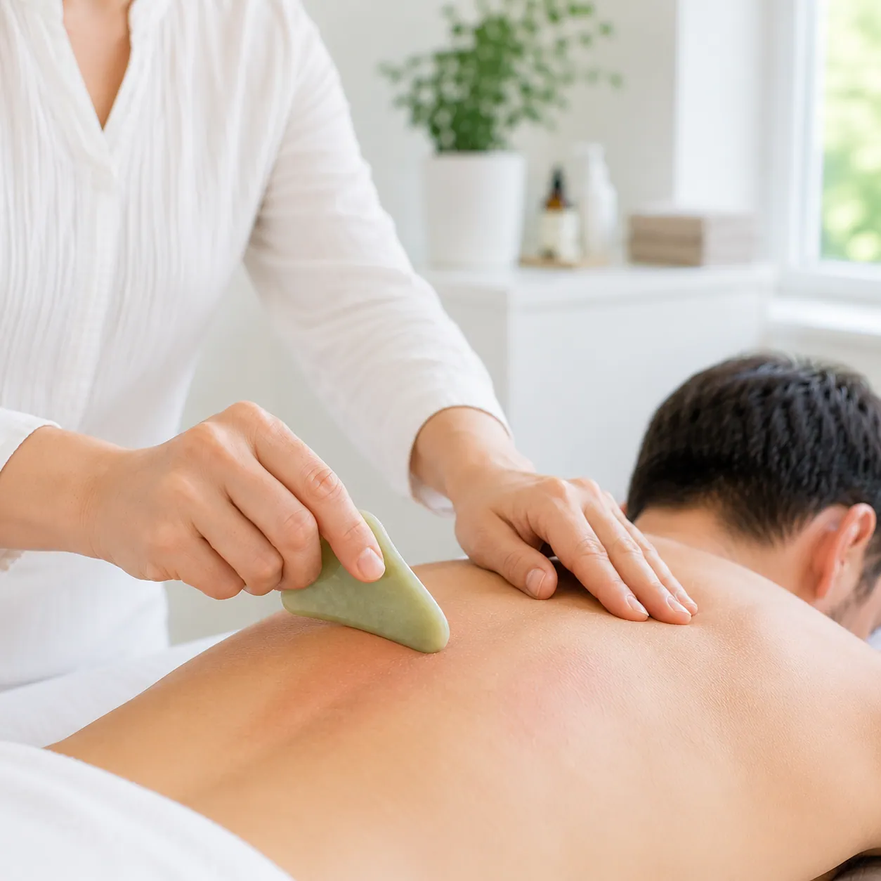 Gua Sha Behandlung in der Qipunkt Praxis Basel