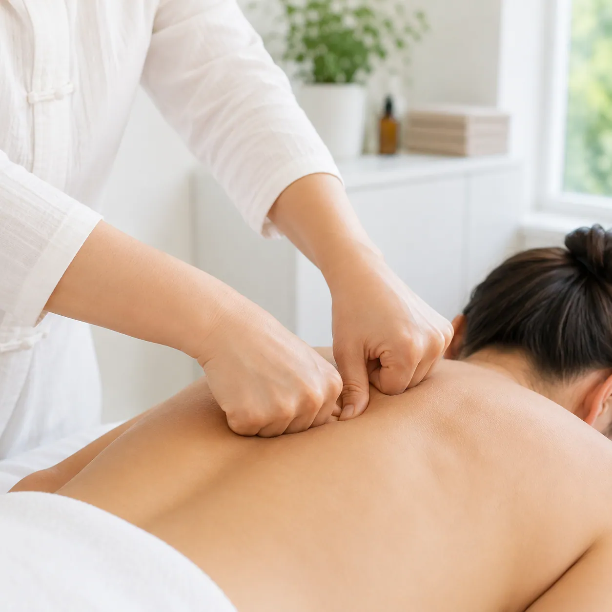 Tuina-Massage Behandlung in der Qipunkt Praxis Basel